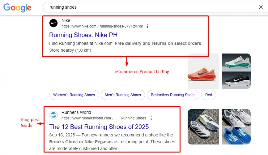 running shoes google search
