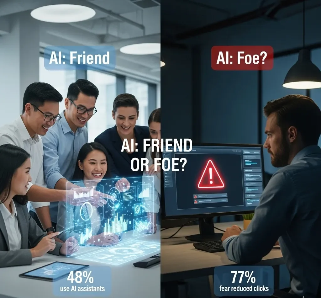 many SEO professionals worry that AI-generated answers will reduce website clicks