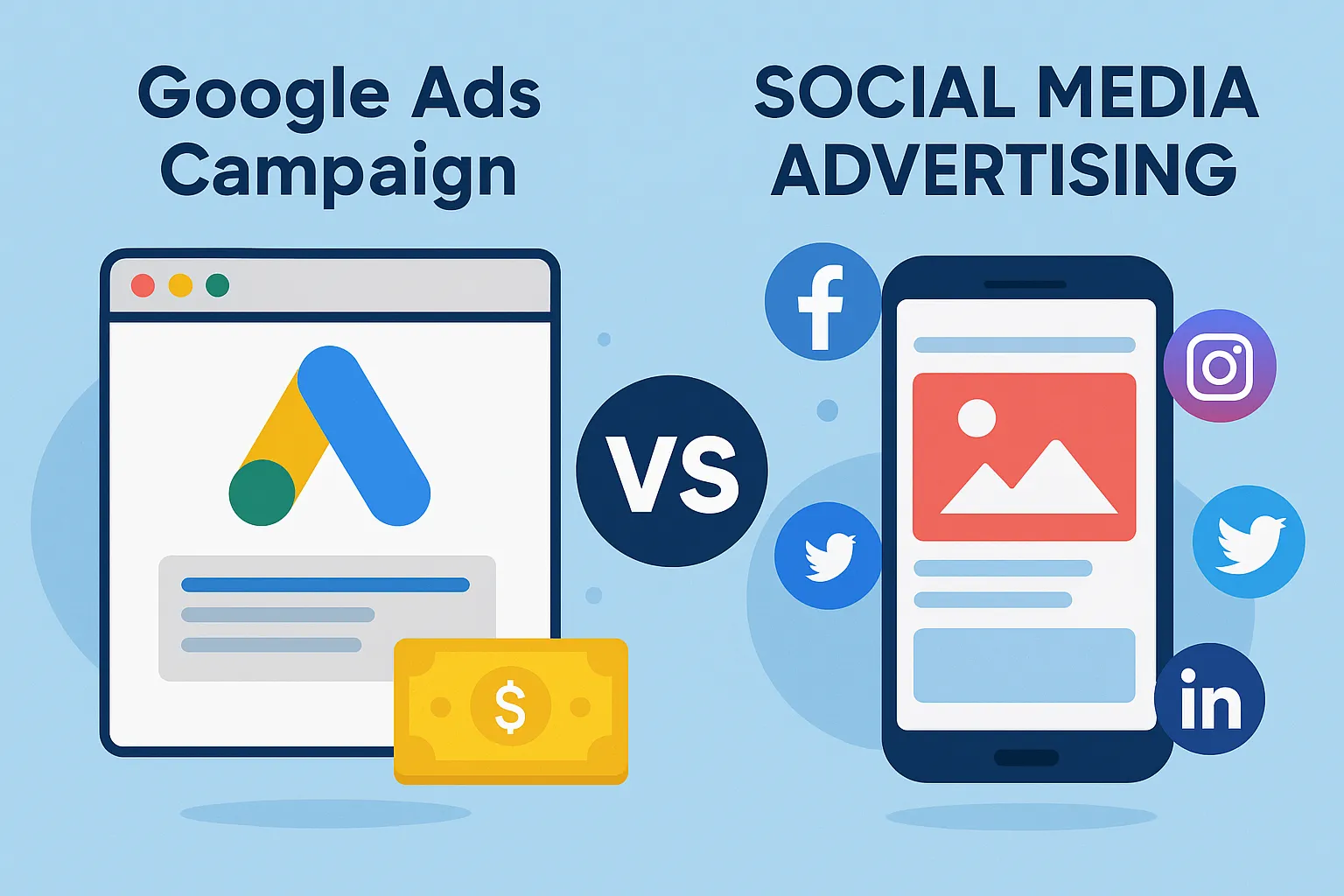 Google Ads Campaign vs Social Media Advertising: Which Works Best?