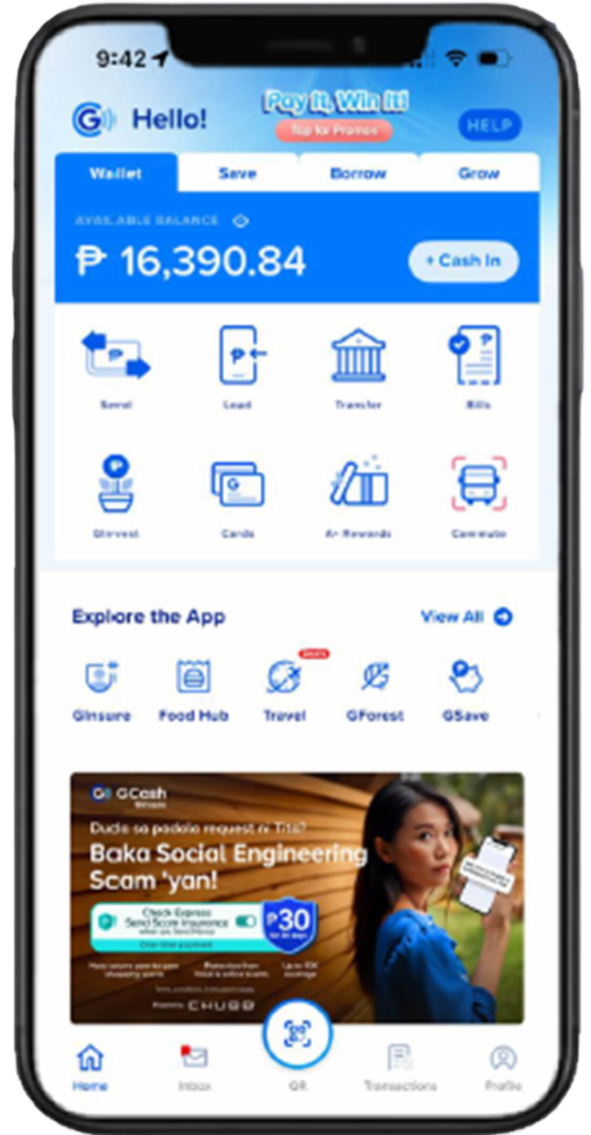 Customers use their personal bank or e-wallet app that supports QR payments.