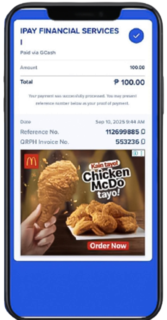 Receive instant confirmation for a smooth and reliable payment experience.